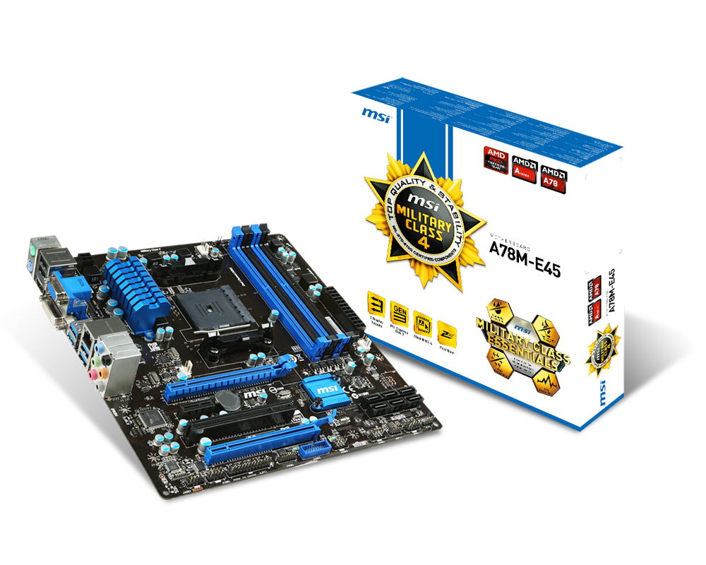 MSI A78M-E45 AMD A78 Socket FM2+ micro ATX – image 2