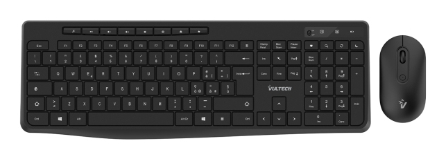 Vultech KM-841W keyboard Mouse included Office RF Wireless + USB QWERTY Italian Black – image 3