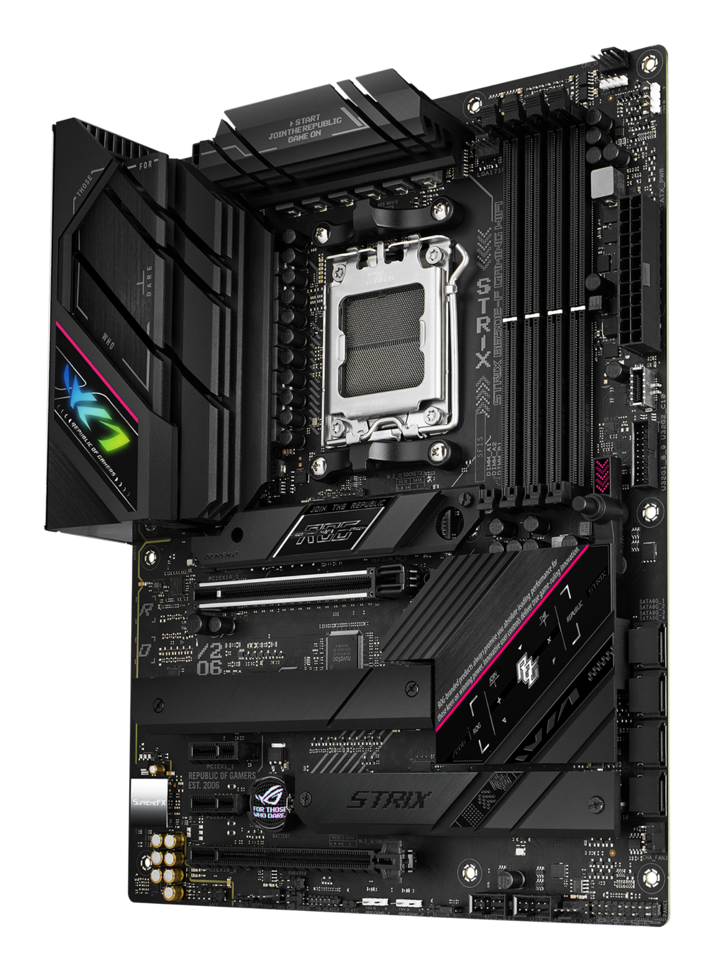 Tarjeta Madre ASUS ROG STRIX B650E-F GAMING WIFI - Socket AM5 - 4x DDR5 - 4800/5200/6400+(OC) MHz - HDMI - DisplayPort - USB 2.0/3.2 - ATX - ROG STRIX B650E-F GAMING WIFI Tarjeta Madre ASUS ROG STRIX B650E-F GAMING WIFI - Socket AM5 - 4x DDR5 - 4800/5200/6400+(OC) MHz - HDMI - DisplayPort - USB 2.0/3.2 - ATX - ROG STRIX B650E-F GAMING WIFI