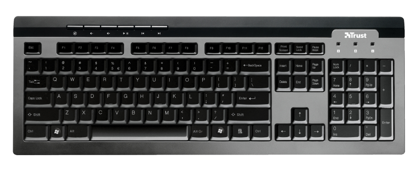 Trust KB-1450 keyboard USB Turkish Black, Grey – image 2