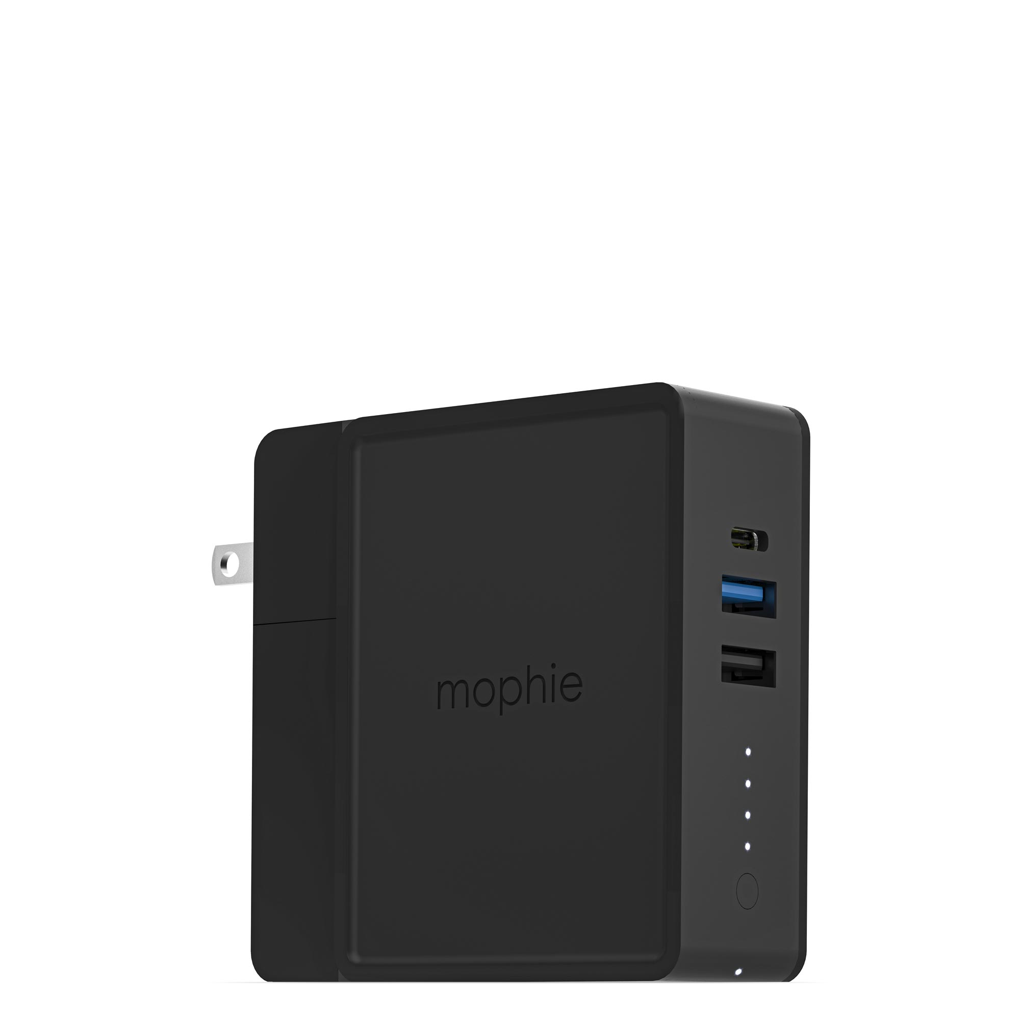 mophie Global Powerstation hub(6000mAh) Black (Portable battery hub with Qi wireless charging, interchangeable adapters, USB-C PD fast charge) – image 3