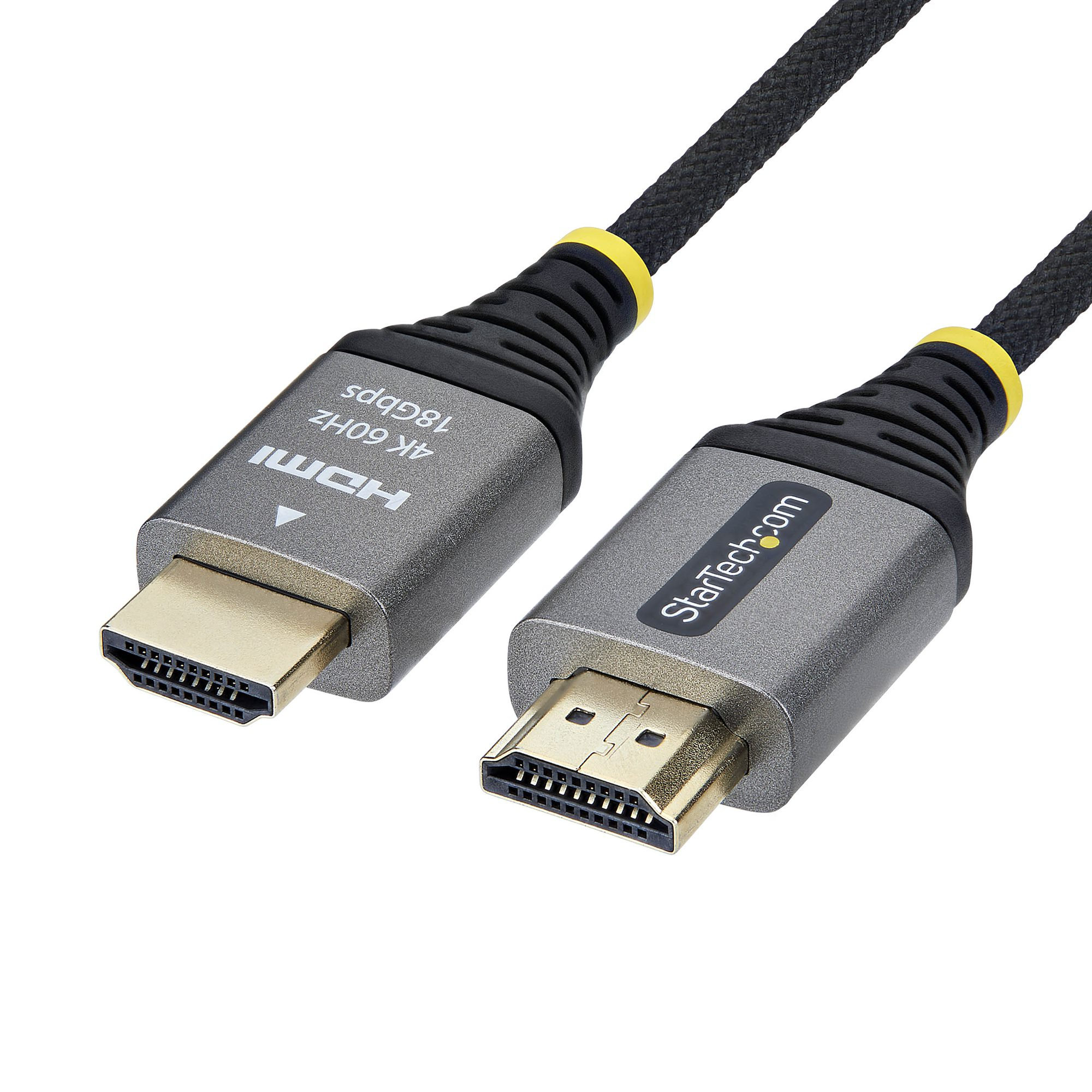 StarTech.com Câble HDMI Haute Vitesse Certifié Premium 3m (10ft), Ultra Flexible, 4K 60Hz/1440p 144Hz avec HDR10/ARC, 18Gbps, Cordon HDMI Tressé Haute Flexibilité