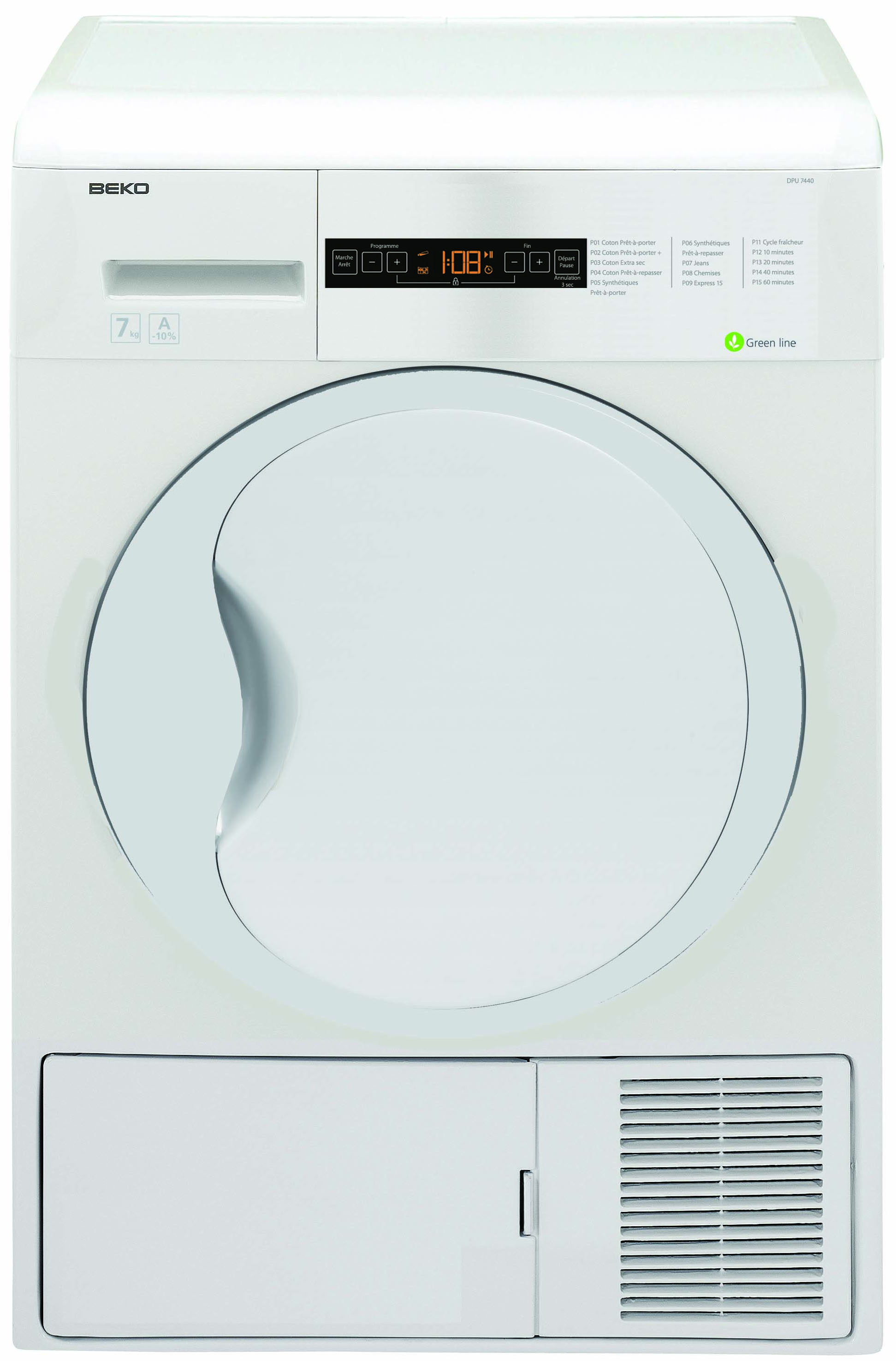 Beko DPU7440 tumble dryer Freestanding Front-load