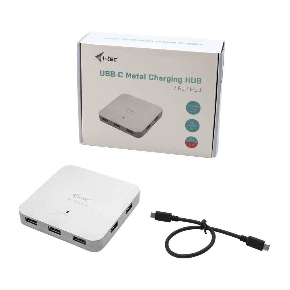 i-tec Metal USB-C Charging HUB 7x USB 3.0 + Power Delivery – image 4