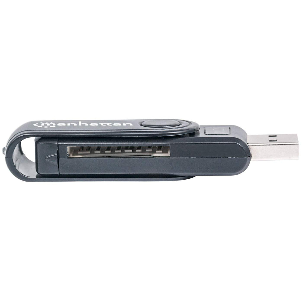Manhattan USB-A Mini Multi-Card Reader/Writer, 5 Gbps (USB 3.2 Gen1 aka USB 3.0), 24-in-1, SuperSpeed USB, Windows or Mac, Black, Three Year Warranty – image 3