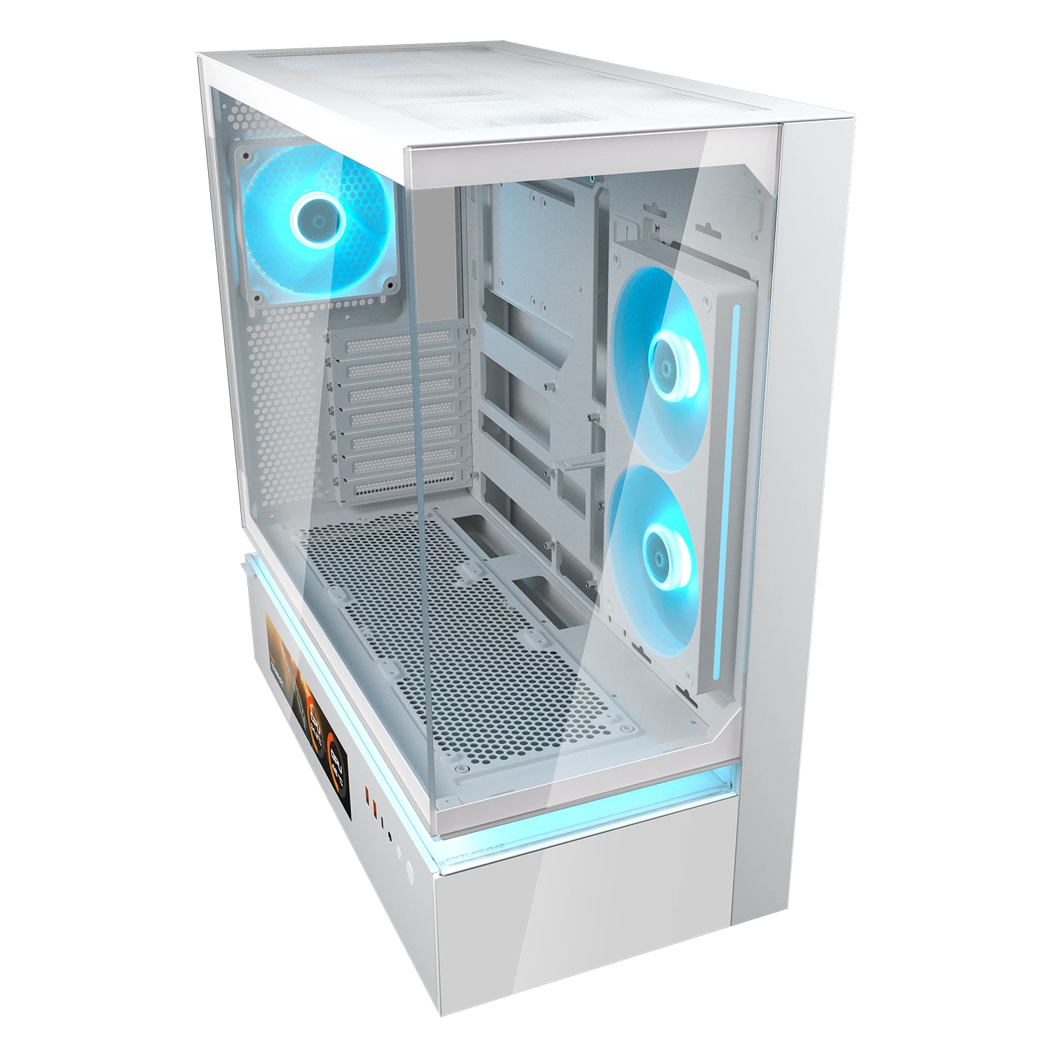 COUGAR Midi Tower Case, CFV235 Vision, ARGB, LCD Display, Glass, White – image 4
