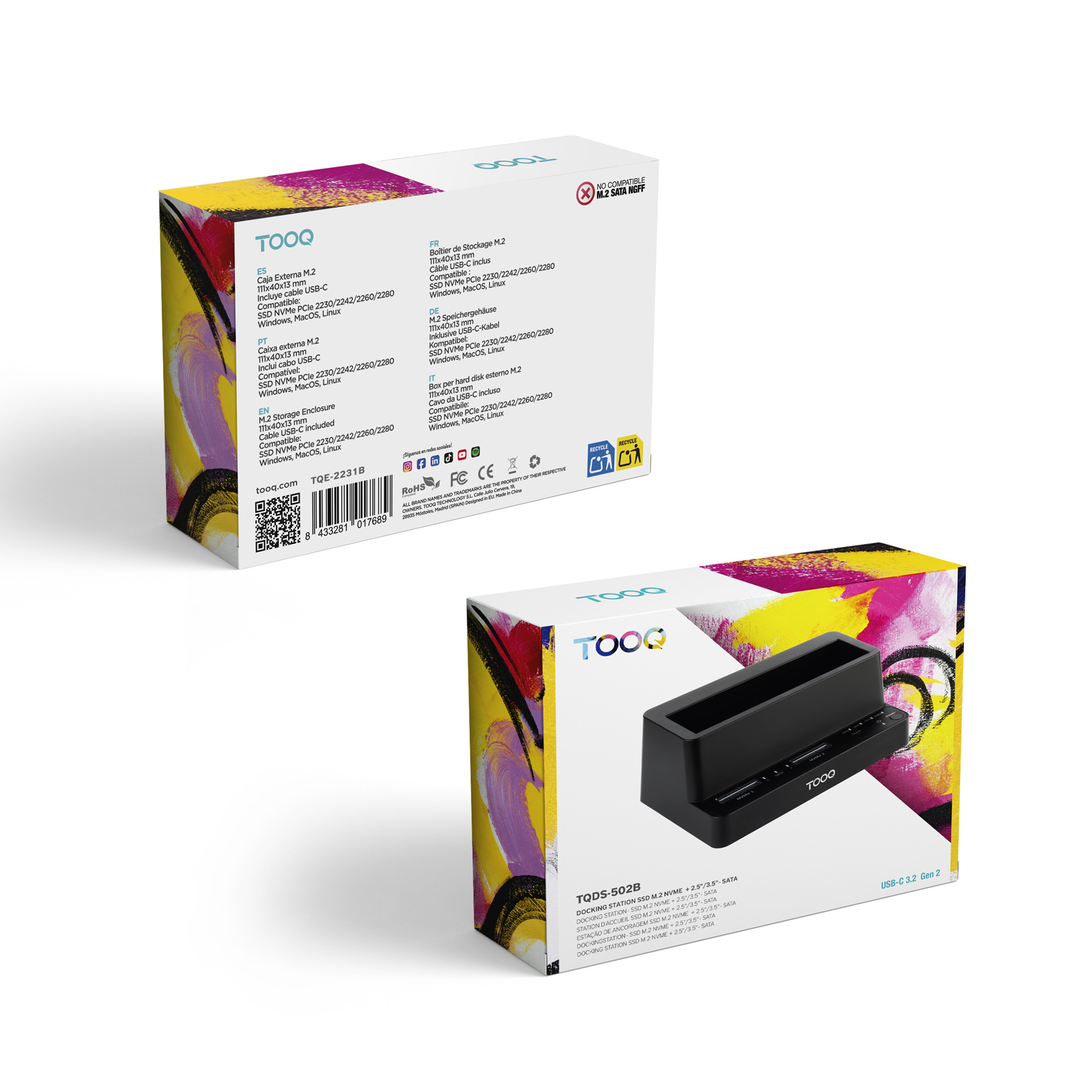 TooQ TQDS-502B storage drive docking station USB 3.2 Gen 1 (3.1 Gen 1) Type-C Black – image 8