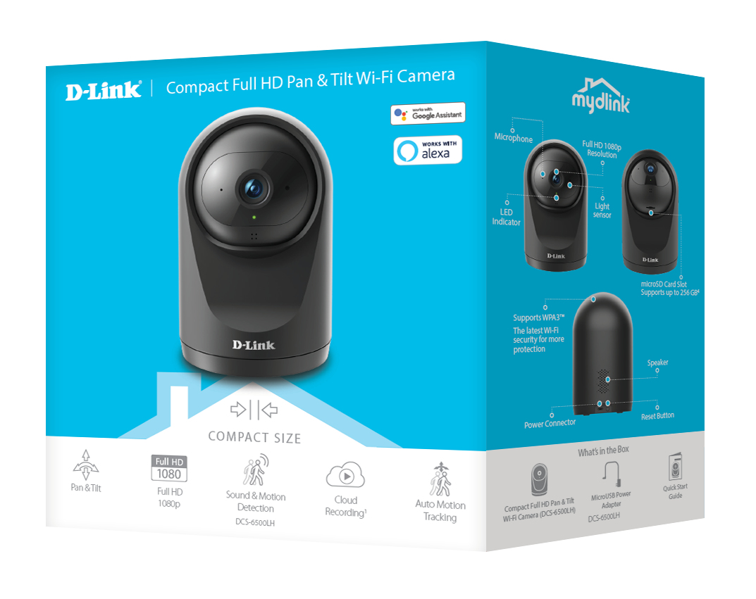 D-Link Compact Full HD Pan & Tilt Wi‑Fi Camera DCS‑6500LH – image 5
