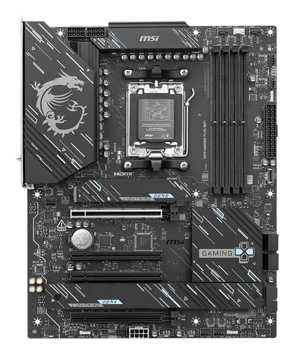 Tarjeta Madre MSI X870 GAMING PLUS WIFI - Socket AM5 - 4x DDR5 - 4800/5600/8200(OC)MHz - HDMI - USB - ATX - X870 GAMING PLUS WIFI Tarjeta Madre MSI X870 GAMING PLUS WIFI - Socket AM5 - 4x DDR5 - 4800/5600/8200(OC)MHz - HDMI - USB - ATX - X870 GAMING PLUS WIFI