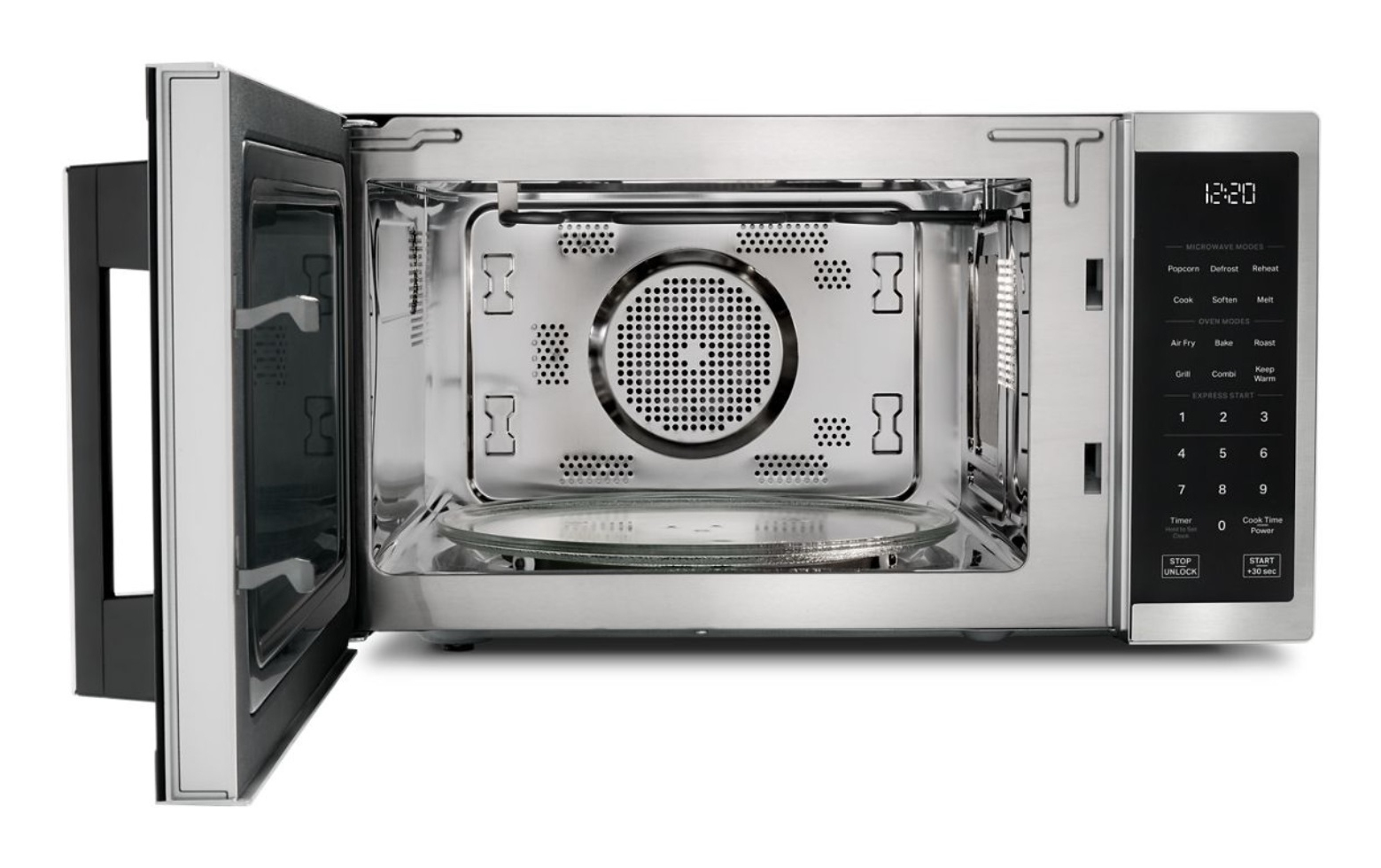 صورة مايكروويف كومبي Whirlpool WMCS5522RS سعة 28.3 لتر بقوة 900 واط ستانلس ستيل