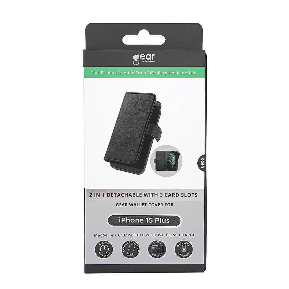 Gear Wallet Case 2-in-1 3 Card Slots MagSeries Black - iPhone 15 Plus – image 2