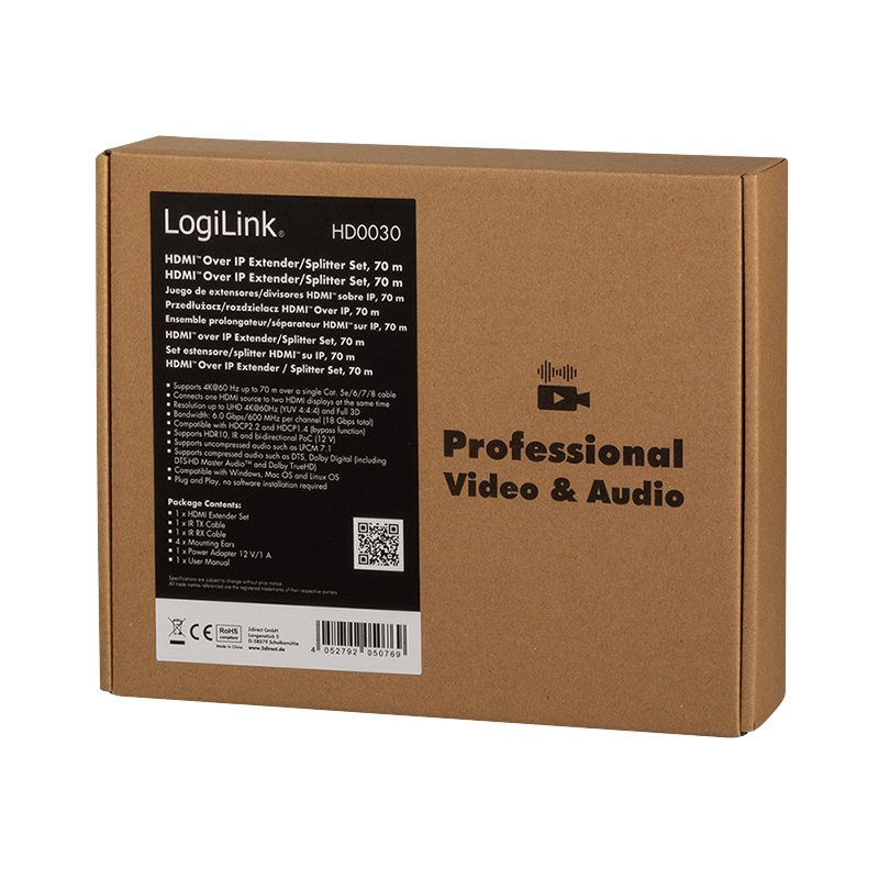 LogiLink HD0030 AV extender AV transmitter & receiver Black – image 9