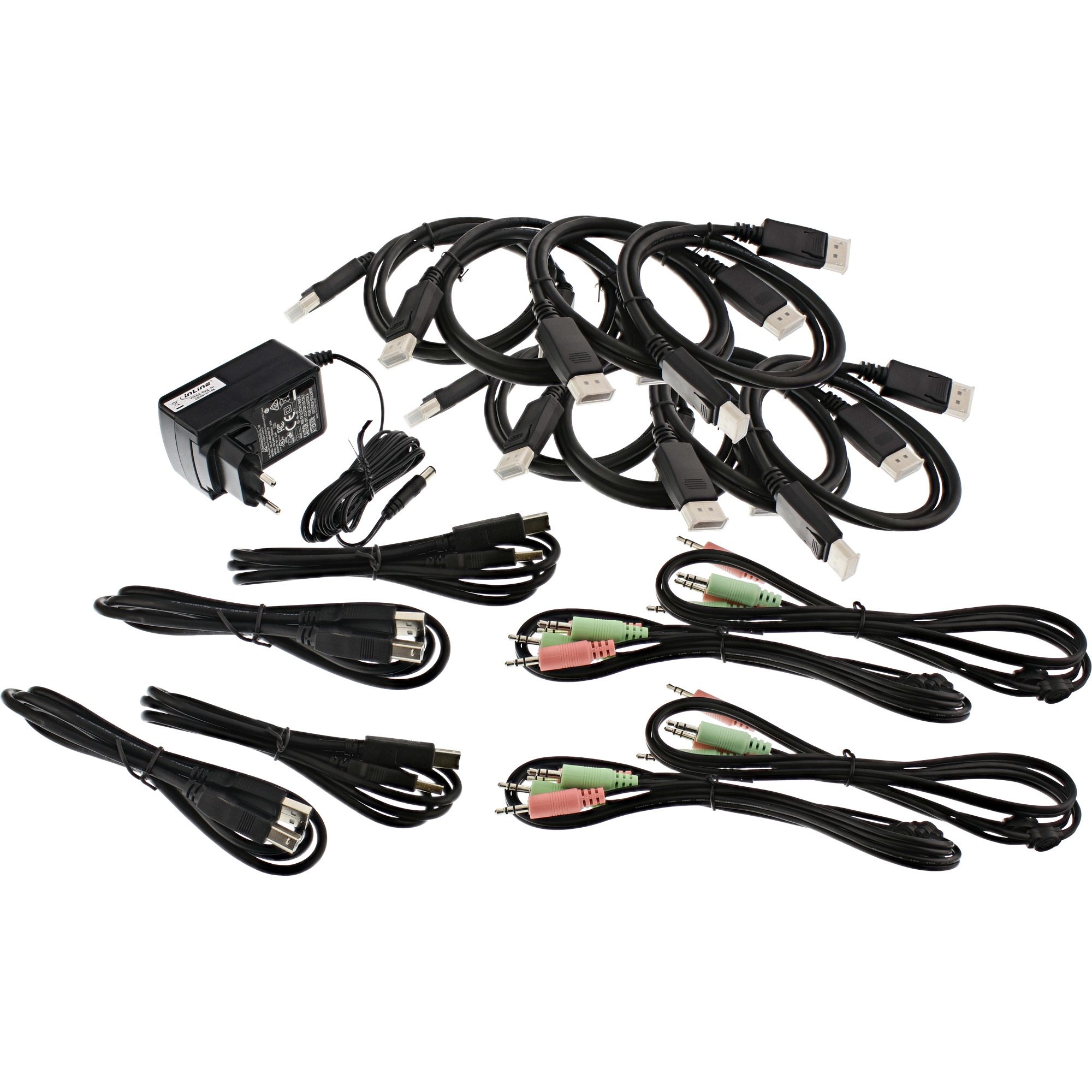 InLine Desktop KVM Switch, 4-port, DisplayPort 1.2, 4K, USB 2.0, Audio – image 3