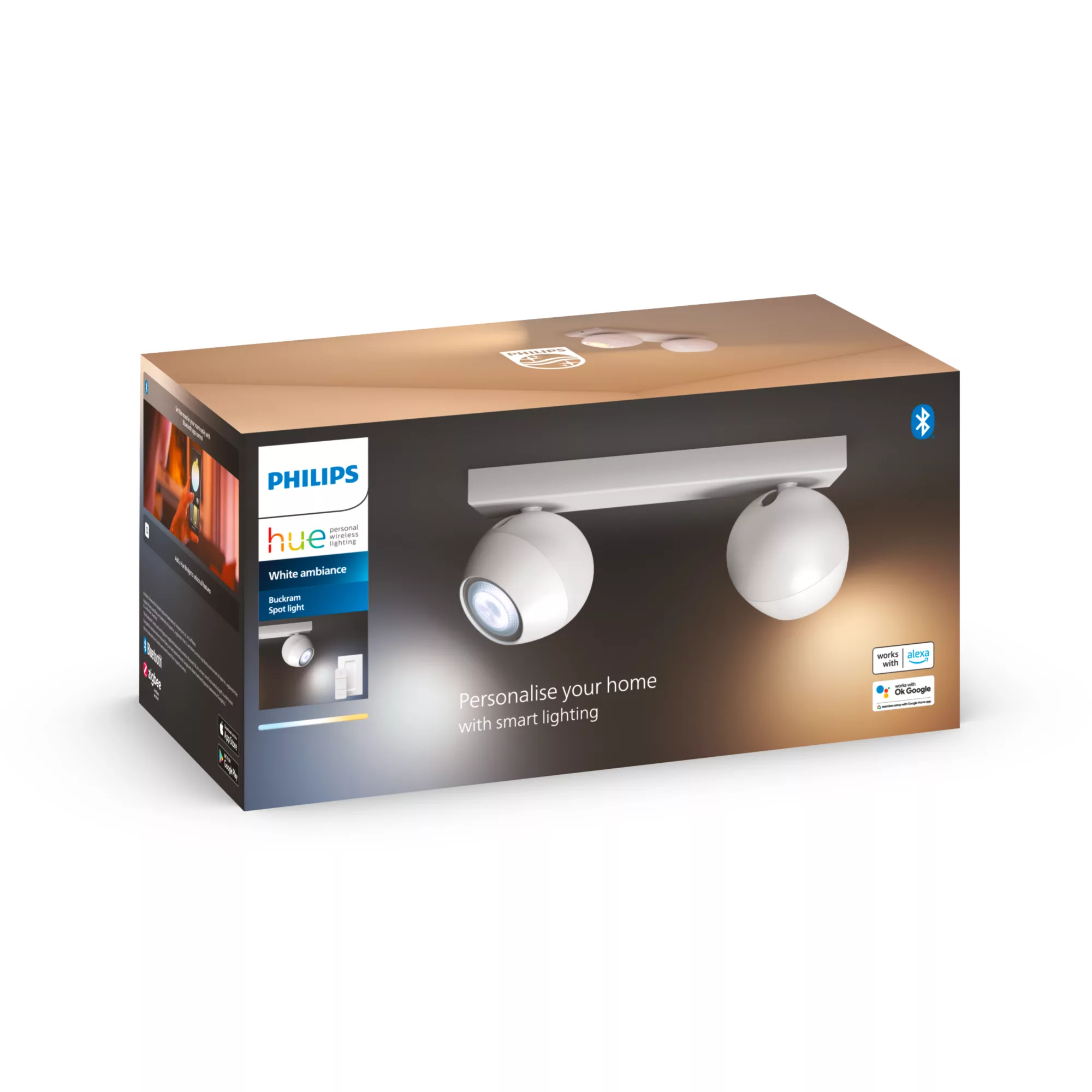 Philips by Signify Philips Hue White ambience Buckram double spotlight – image 4