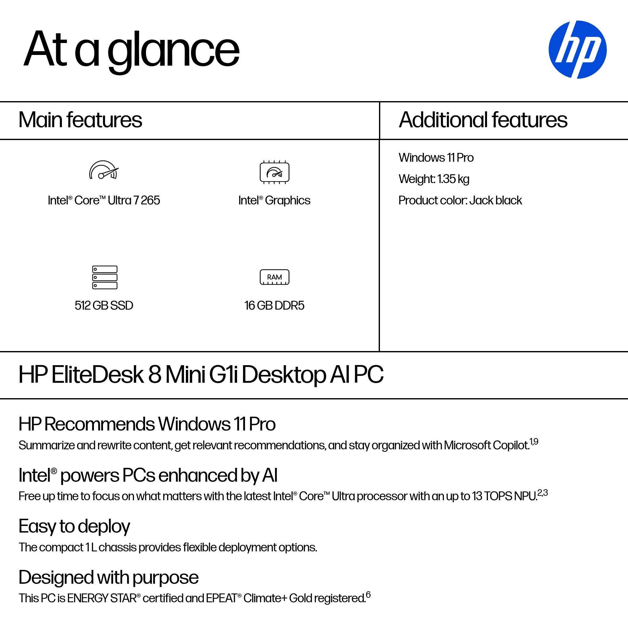 HP EliteDesk 8 Mini G1i Desktop AI PC – image 3
