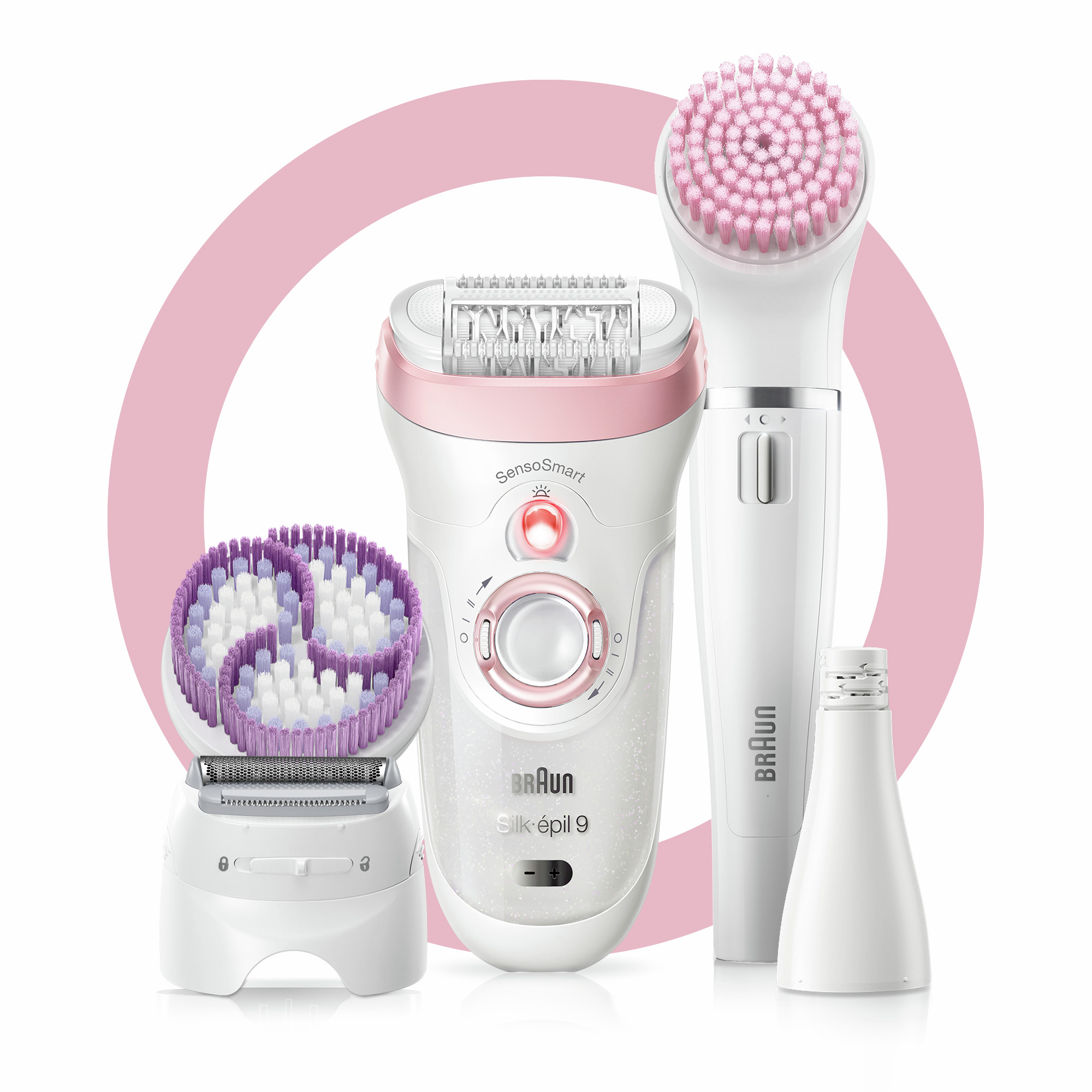 Braun Silk-épil 9 Silk-épil Beauty Set 9 9-985 Deluxe 7-in-1 Cordless Wet & Dry Hair Removal - Epilator, Shaver, Exfoliator, Cleansing Kit for Face & Body – image 2