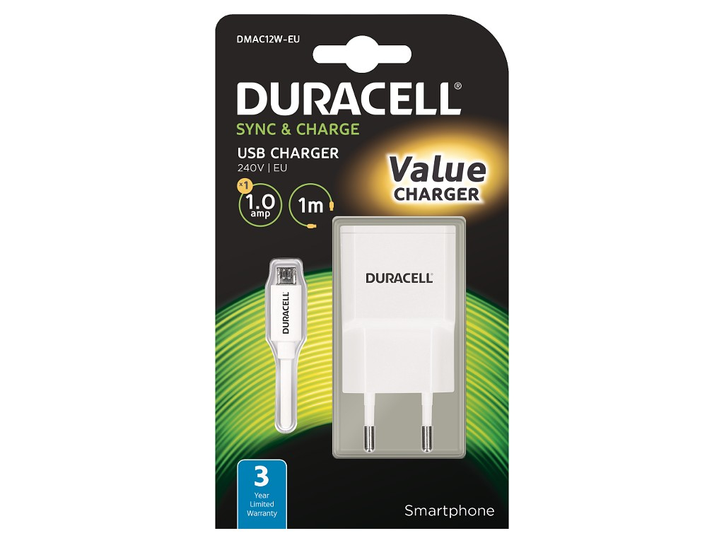 Duracell DMAC12W-EU mobile device charger White – image 1