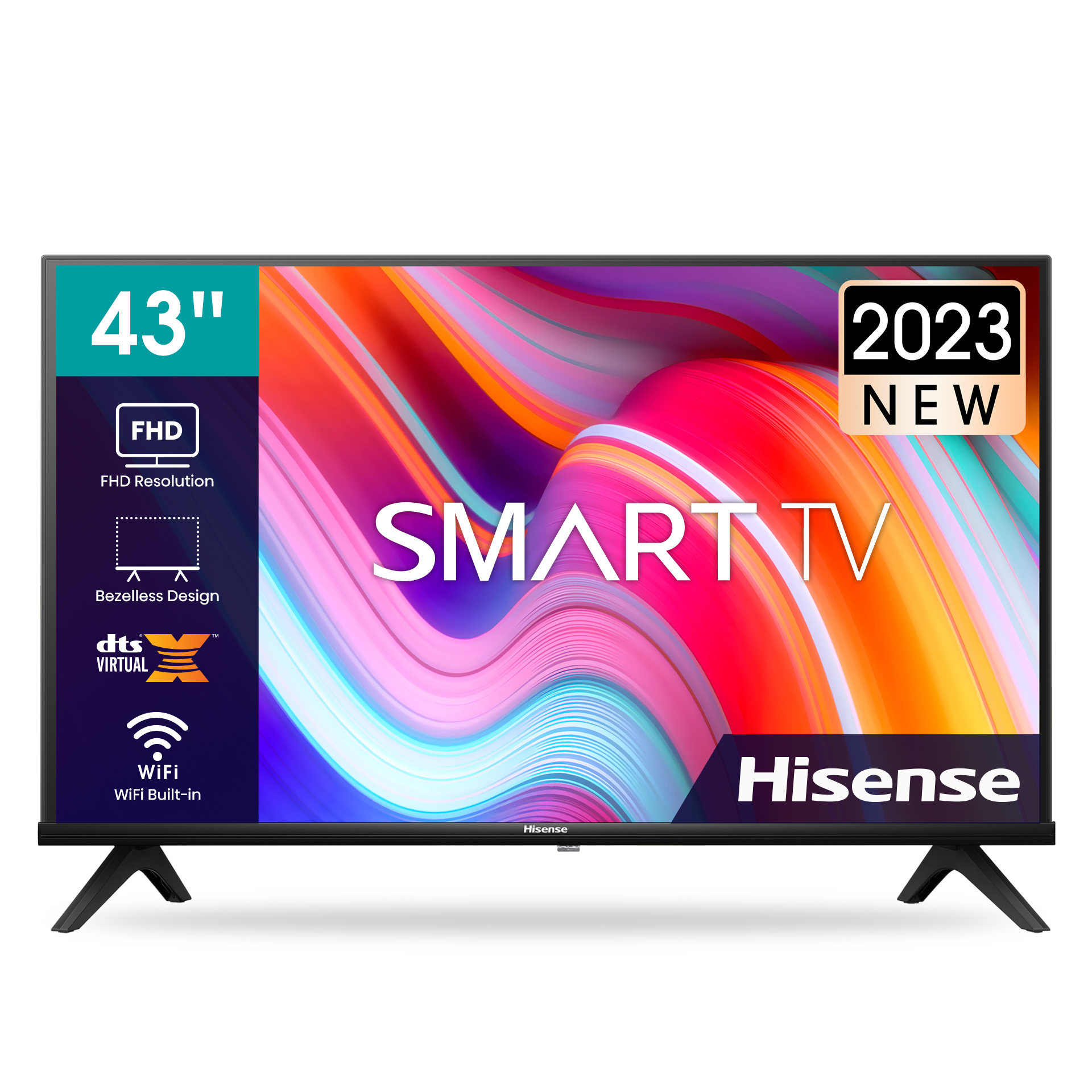 Hisense 43A4K TV 109.2 cm (43") Full HD Smart TV Wi-Fi Black 250 cd/m²