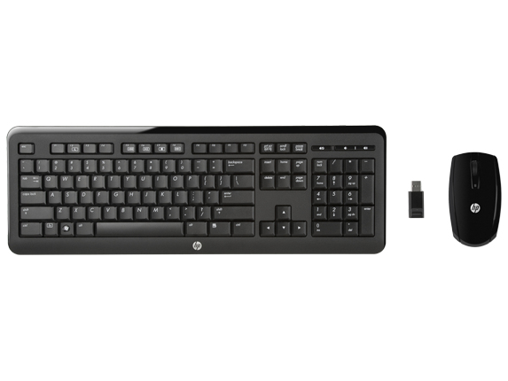 HP C6000 keyboard Mouse included RF Wireless Norwegian Black