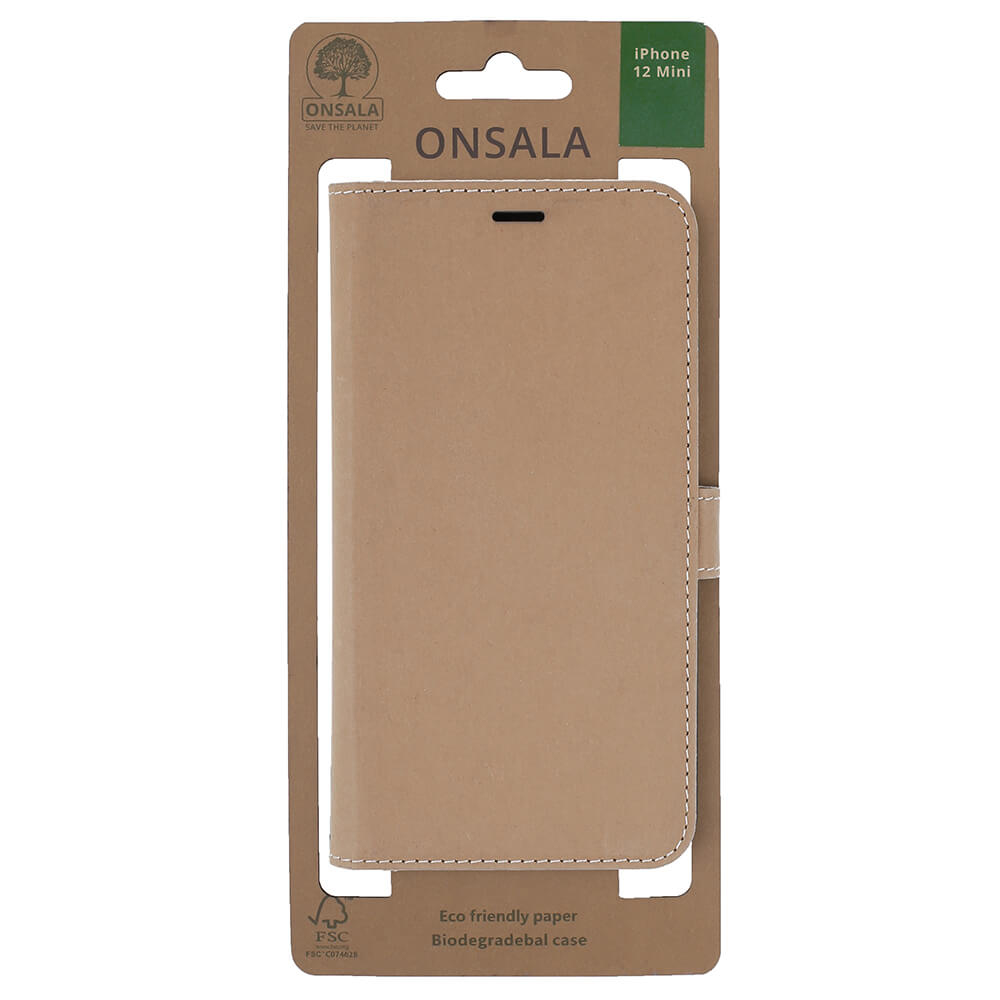 Onsala Wallet Case iPhone 12 Mini Eco Sand – image 2