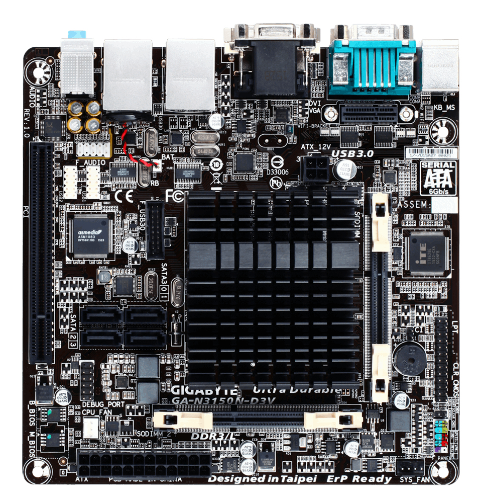 GIGABYTE GA-N3150N-D3V (rev. 1.0) – image 2
