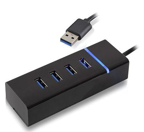 Microconnect USB3.0HUB4X interface hub USB 3.2 Gen 1 (3.1 Gen 1) Type-A 5000 Mbit/s Black