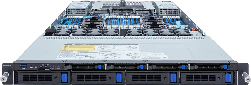 GIGABYTE R183-S91-AAD2 Intel C741 LGA 4677 (Socket E) Rack (1U) Black, Steel – image 2