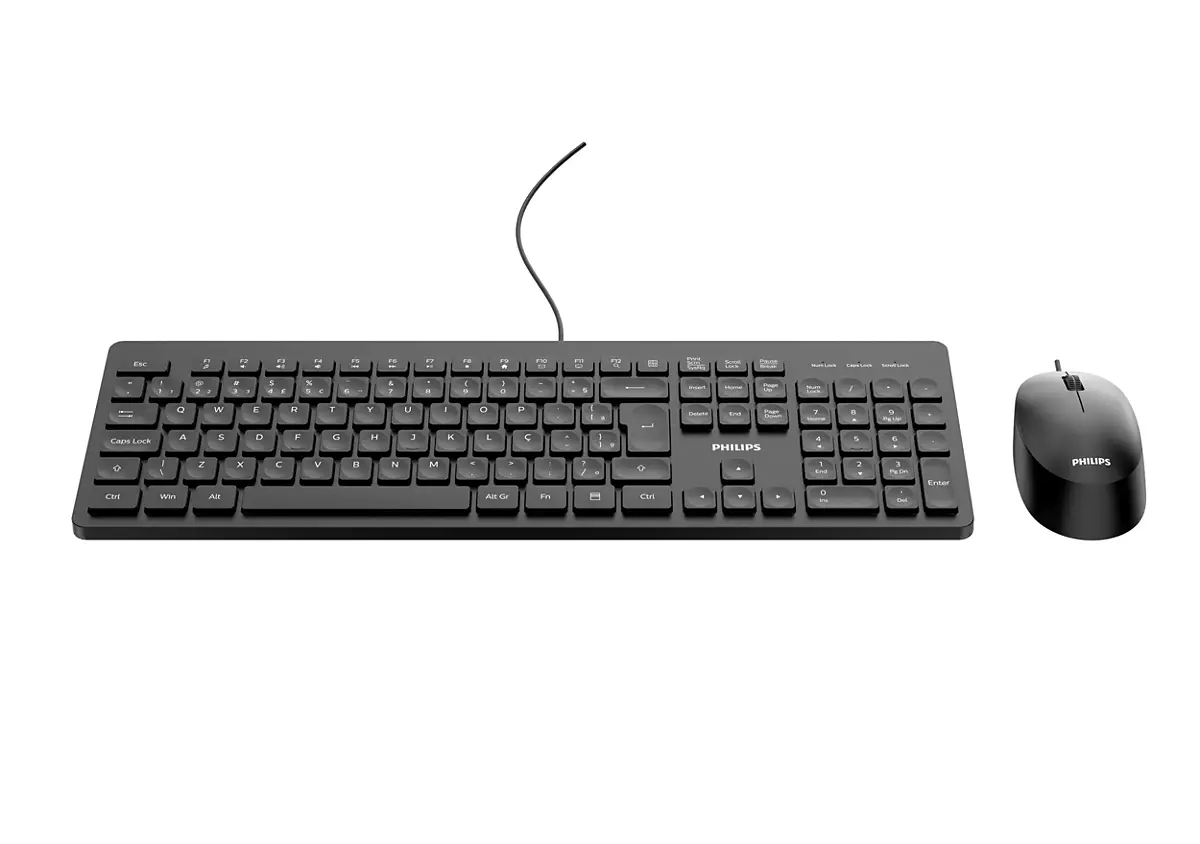 Philips 2000 series SPT6208B/85 keyboard Mouse included Universal USB QWERTY Black – image 3