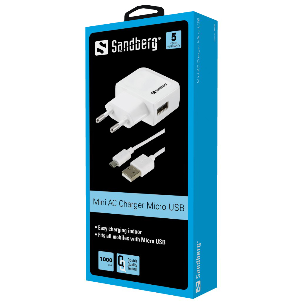Sandberg Mini AC Charger Micro USB 1A – image 3