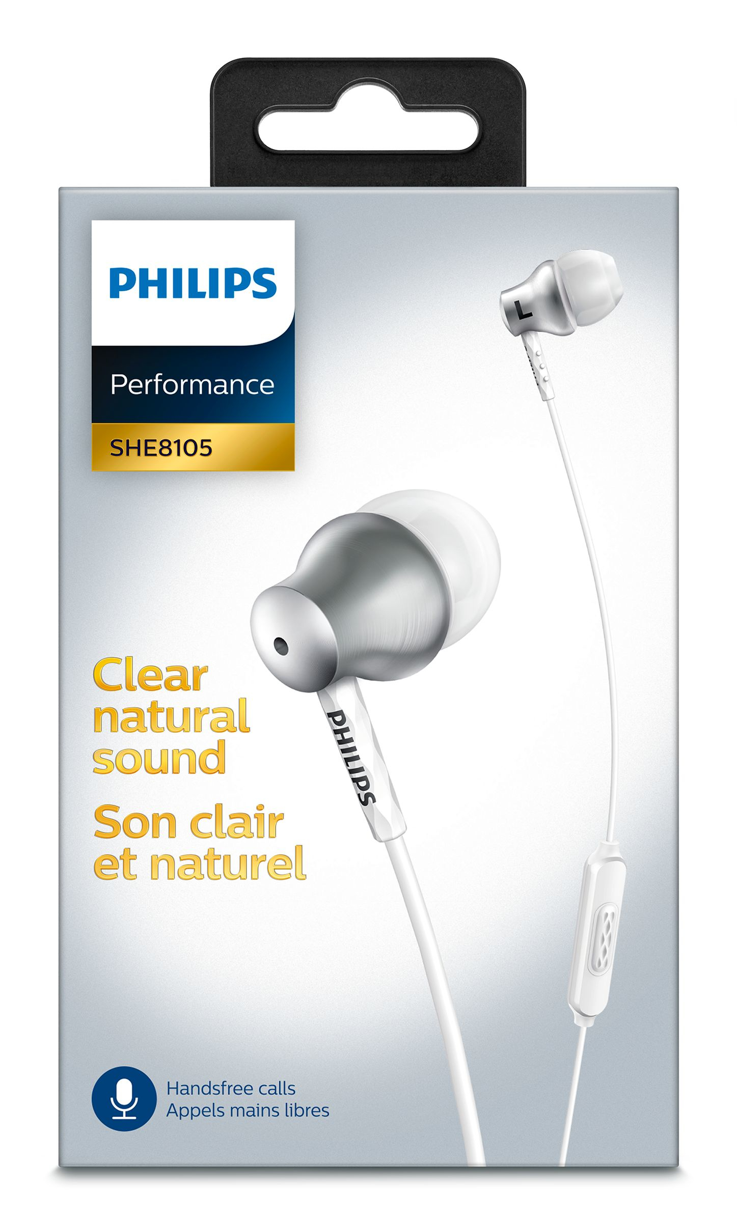 Philips SHE8105SL/27 headphones/headset Wired In-ear Silver, White – image 2