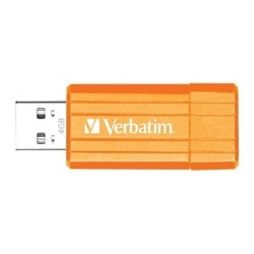 Verbatim PinStripe USB Drive 4GB - Volcanic Orange – image 1