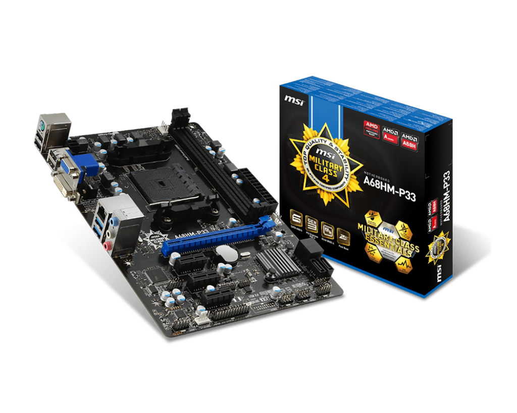 MSI A68HM-P33 AMD A68H Socket FM2+ micro ATX