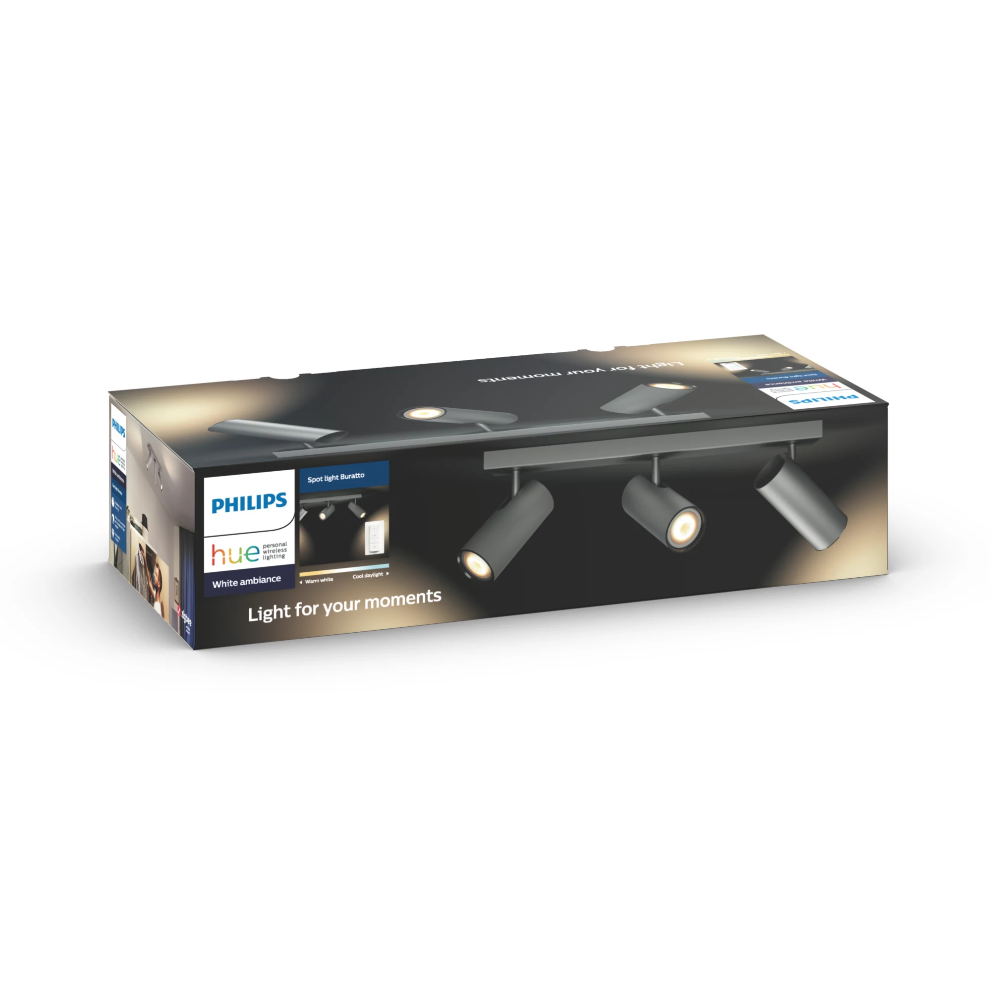 Philips by Signify Philips Hue White ambience Buratto triple spotlight – image 3