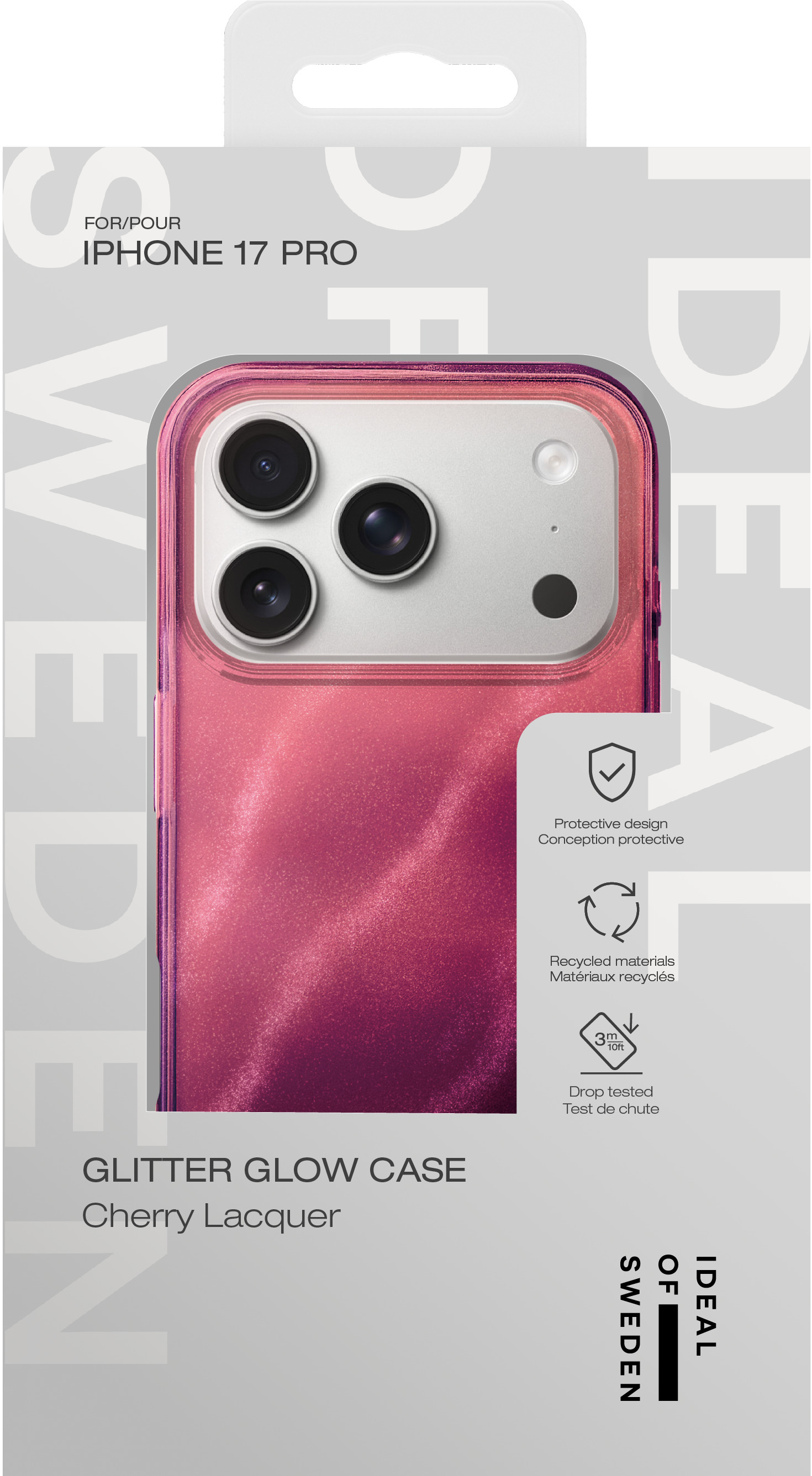 iDeal of Sweden Clear Case iPhone 17 Pro Cherry Lacquer – image 4