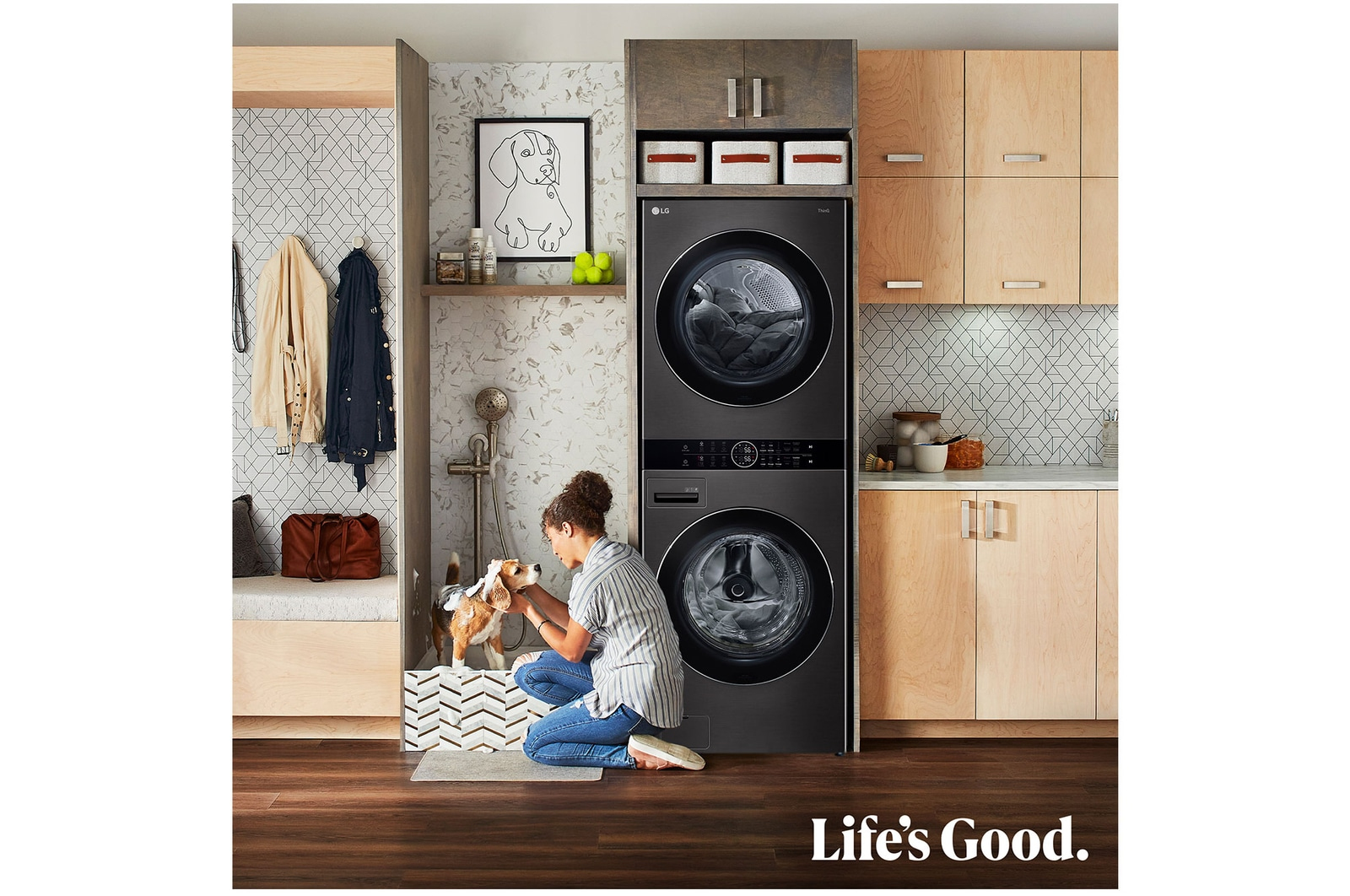 LG WT1716BBF washer dryer Freestanding Front-load Black – image 4