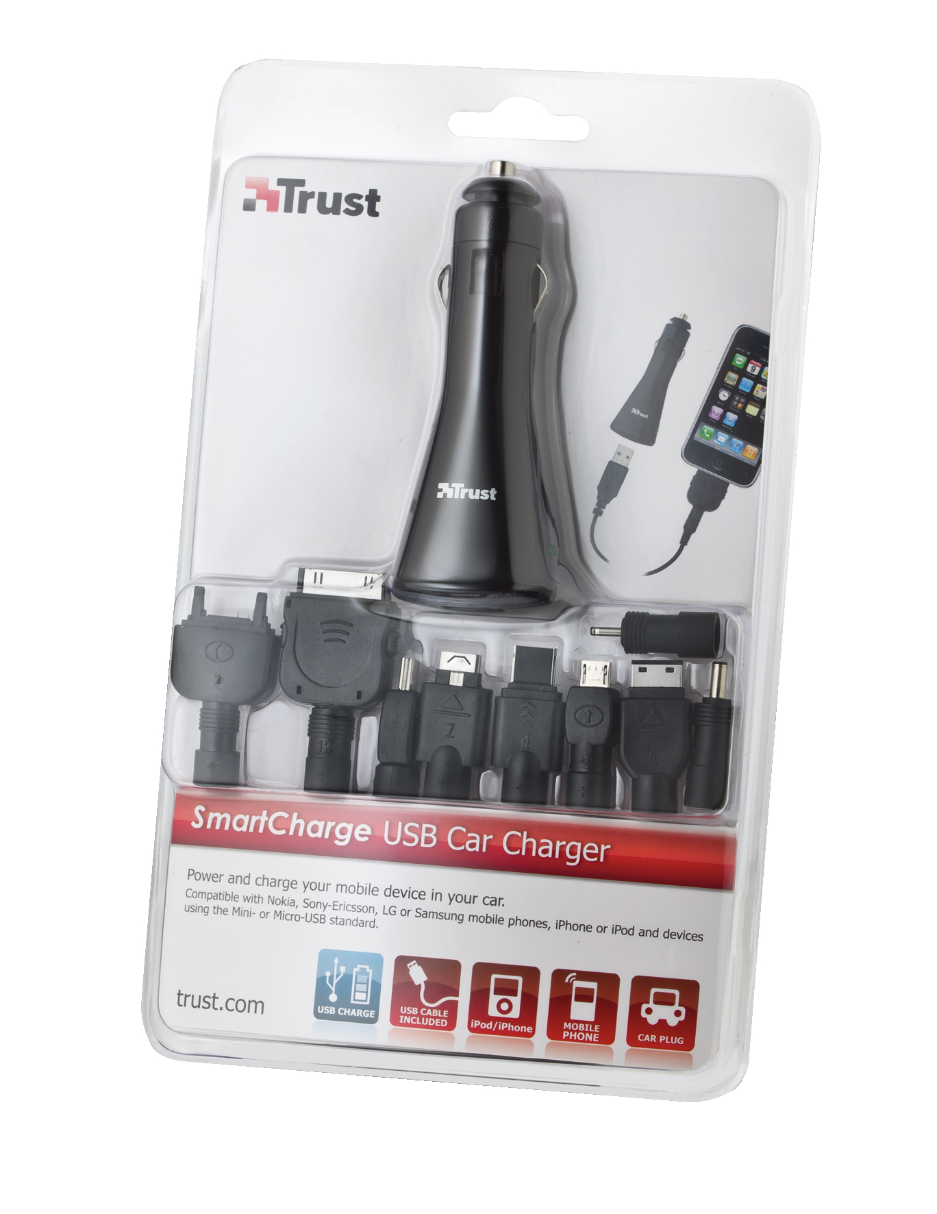 Trust 17153 mobile device charger Mobile phone, MP3, PDA Black Cigar lighter Auto – image 2