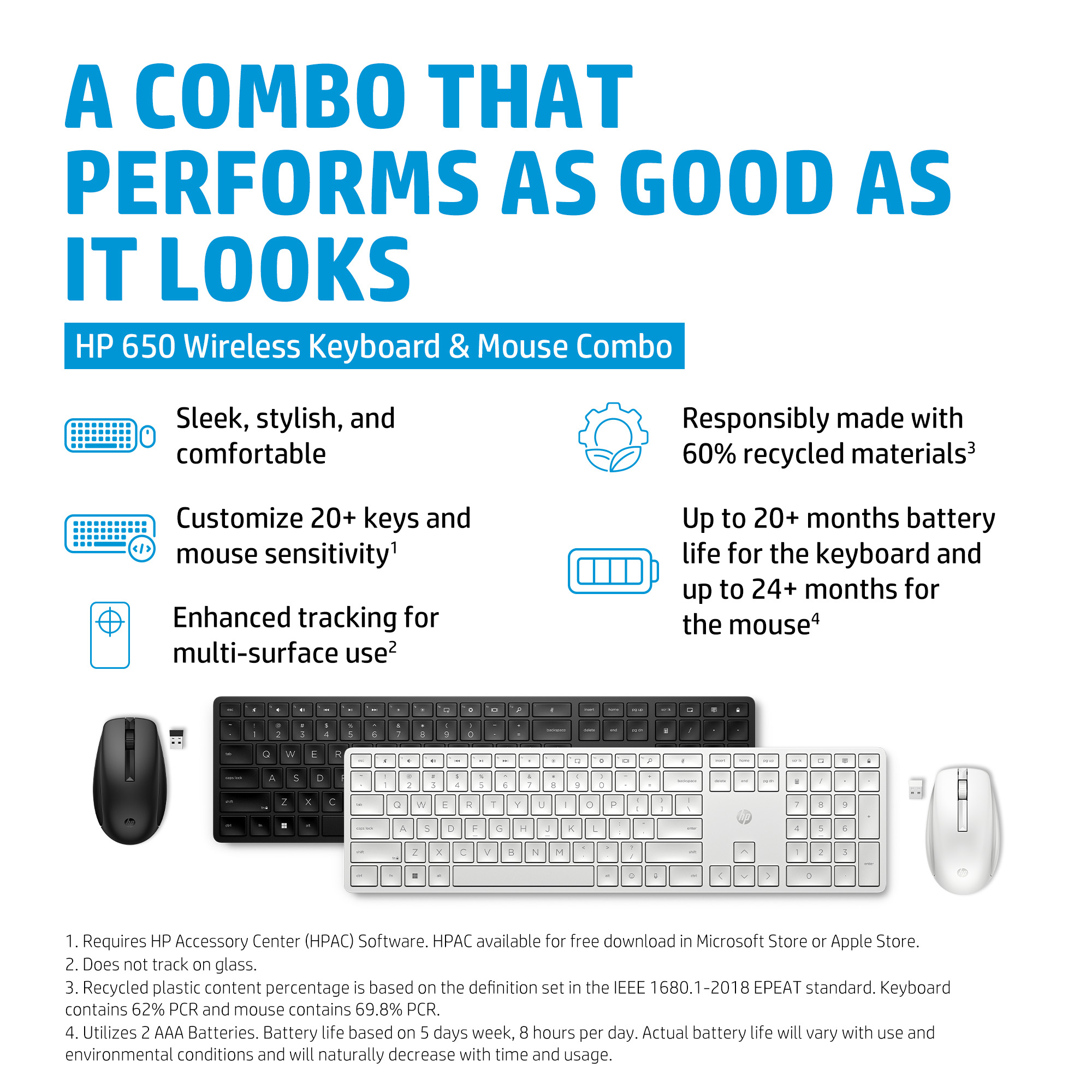 HP 650 Wireless Keyboard and Mouse Combo Black – image 3