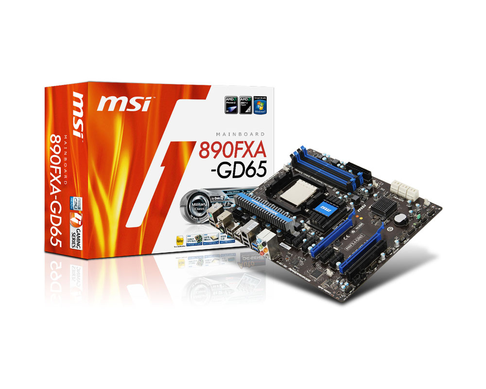 MSI 890FXA-GD65 AMD 890FX Socket AM3 ATX – image 1