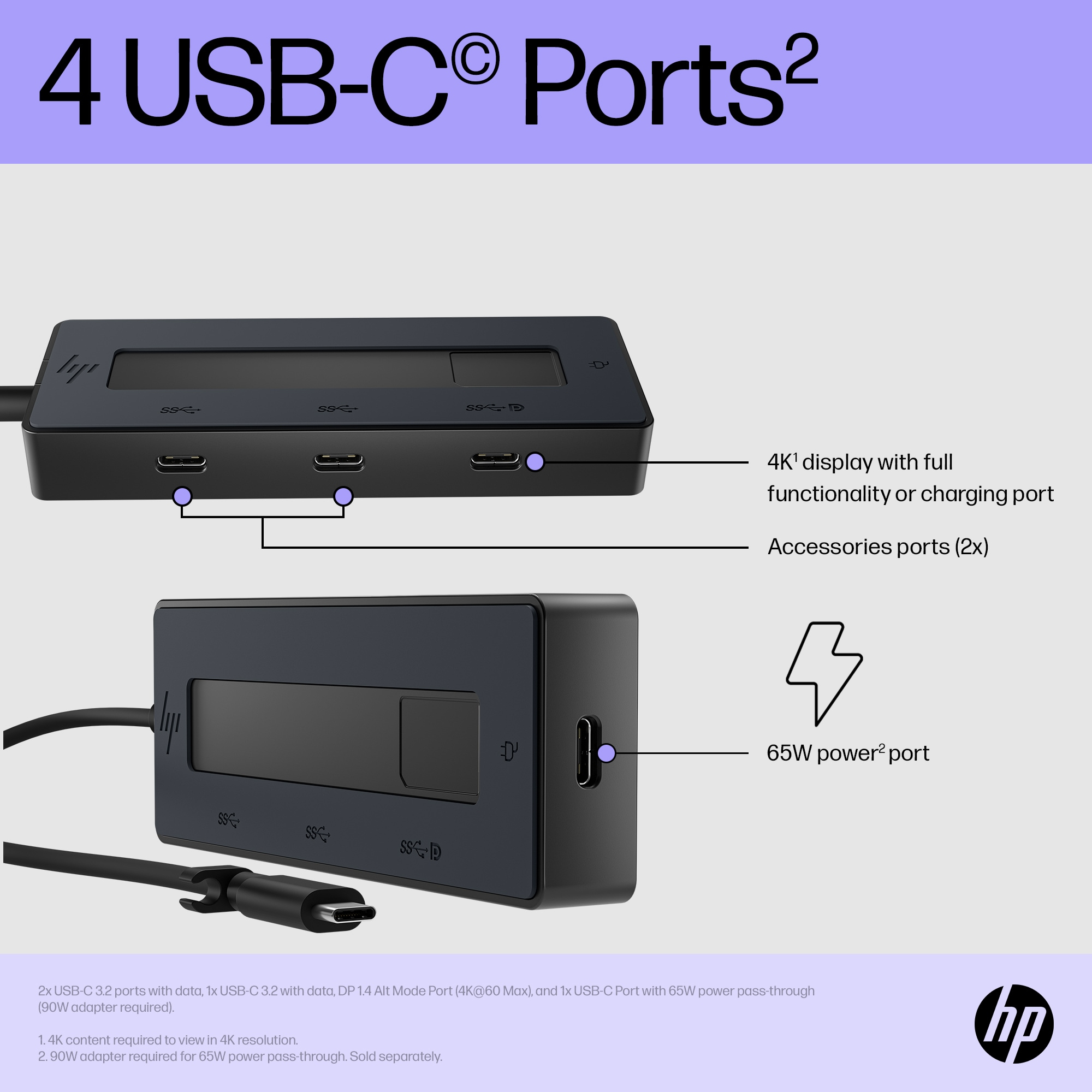 HP 4K USB-C Multiport Hub – image 8