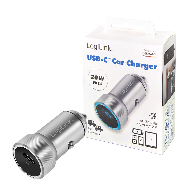 LogiLink PA0260 mobile device charger Smartphone, Tablet Aluminium, Silver Cigar lighter Fast charging Auto – image 8