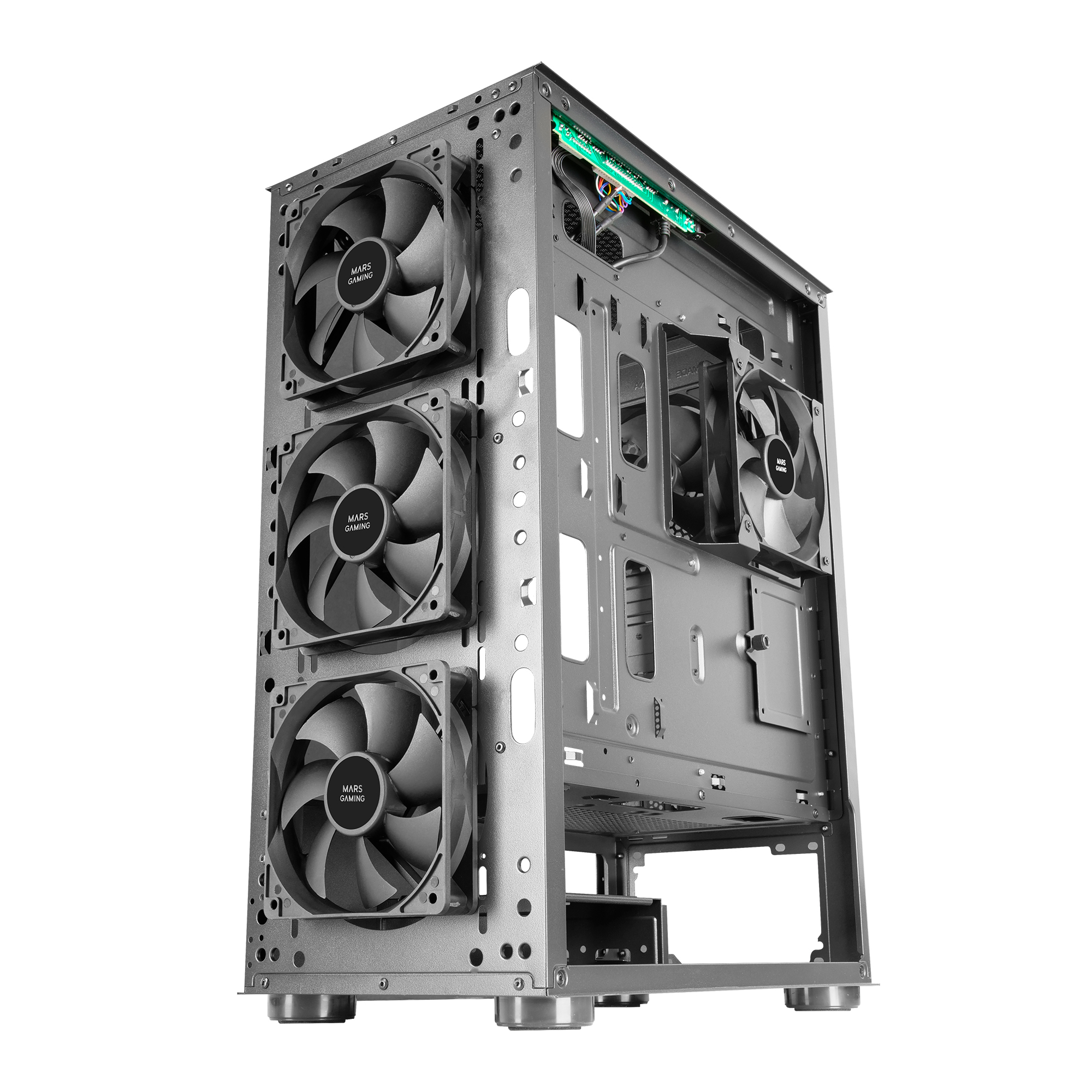 Mars Gaming MC-PRO2 Professional E-ATX Tower FREEZER CPU System 5 Ultra-quiet Fans and Metal-Mesh Front Black – image 3