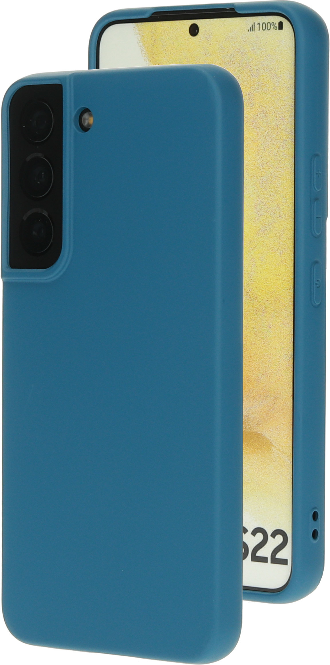 Mobiparts Silicone Cover Samsung Galaxy S22 Blueberry Blue