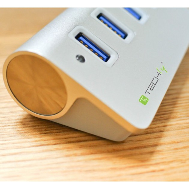 Techly Hub USB 3.0 Super Speed ​​7 Ports A Female Aluminum IUSB3-TLY730 – image 8