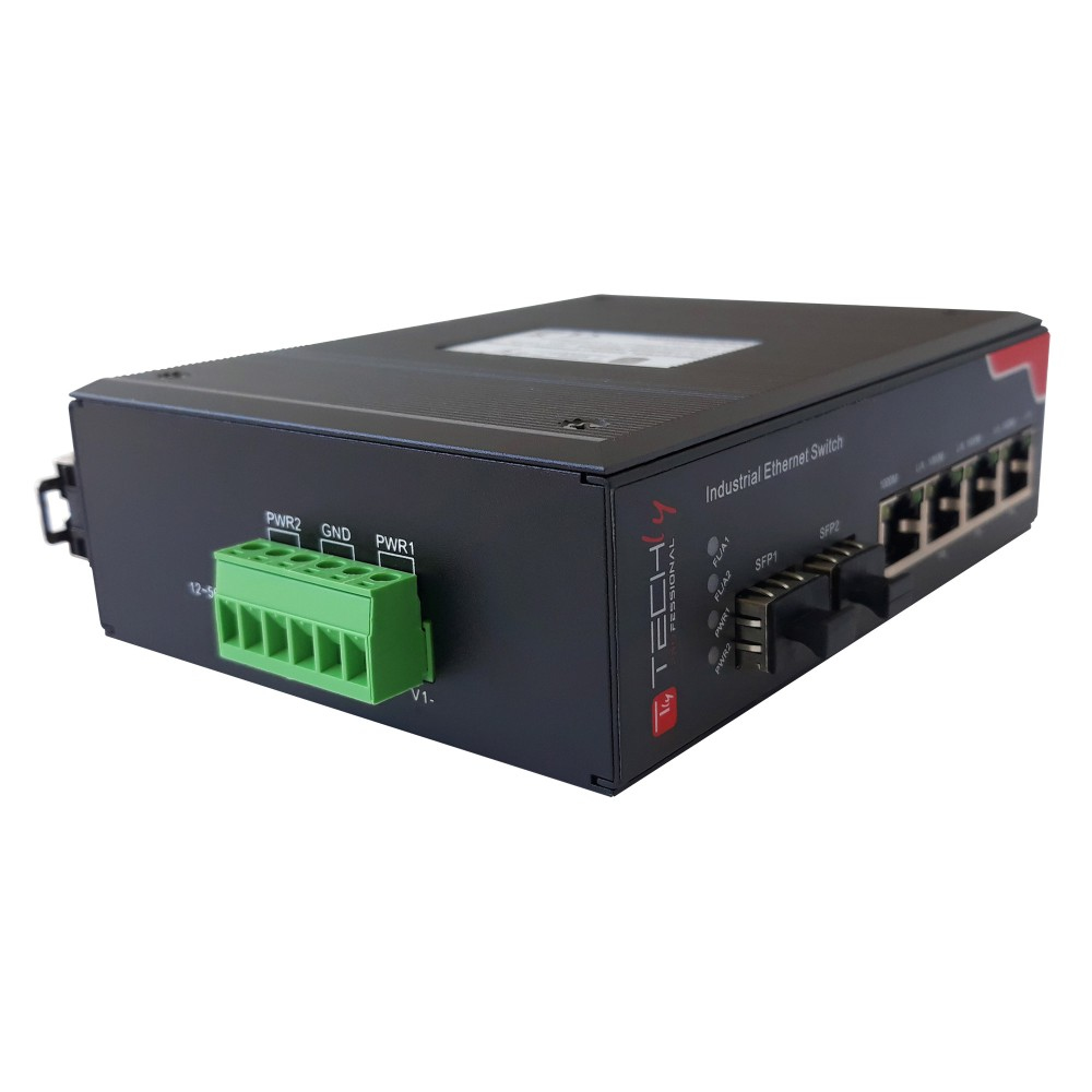 Techly I-SWHUB-IND3204 network switch Gigabit Ethernet (10/100/1000) Black – image 5