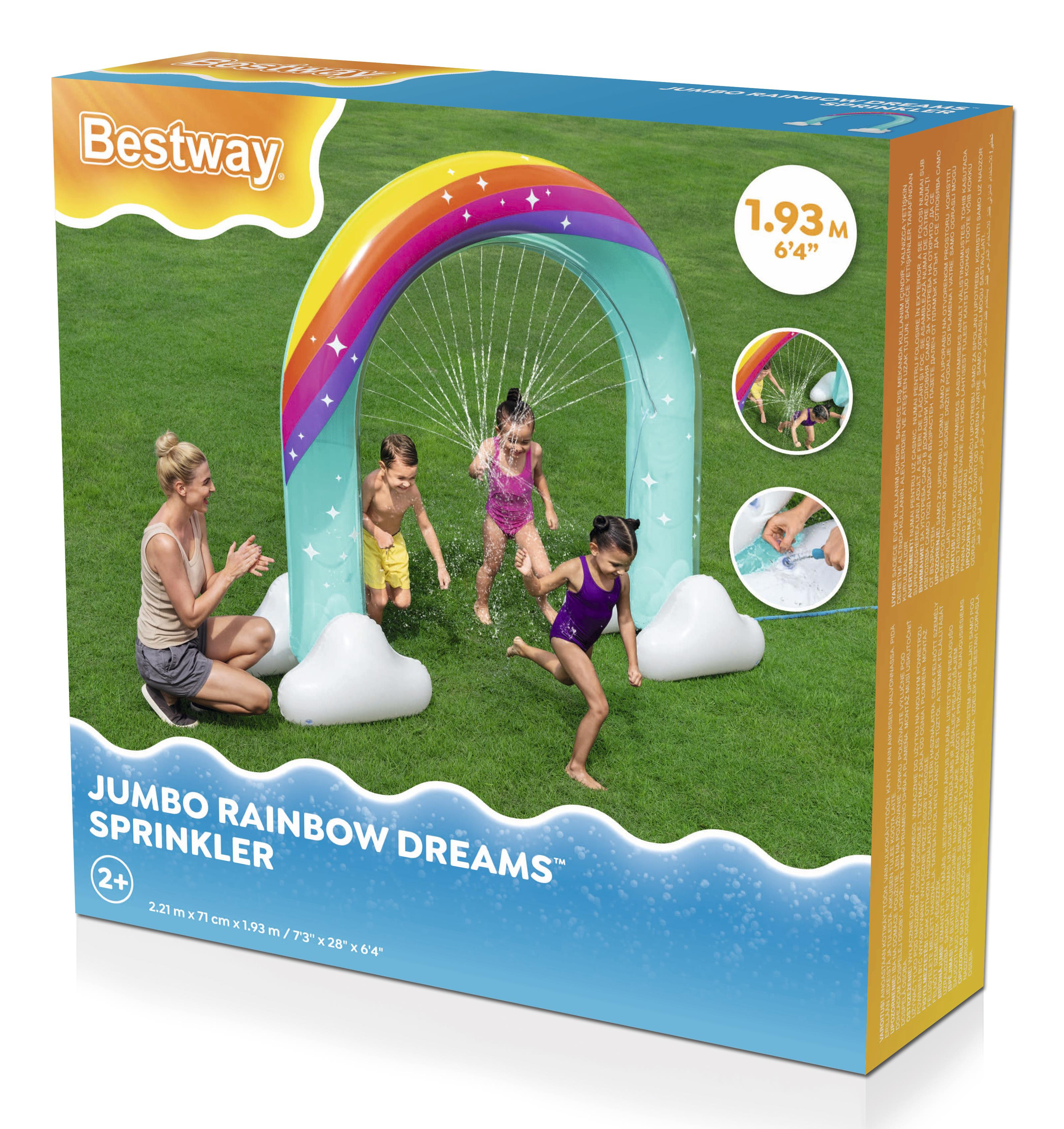 Resim Bestway Jumbo Rainbow Dreams Şişme Fıskiye 2,21 m x 71 cm x 1,93 m