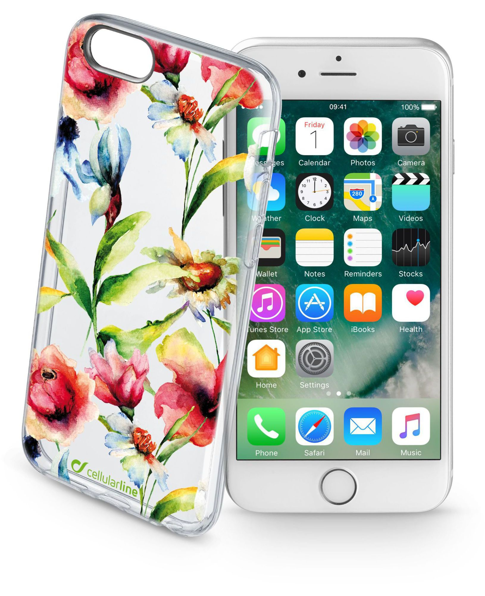 Cellularline Style Case Flower - iPhone 8/7