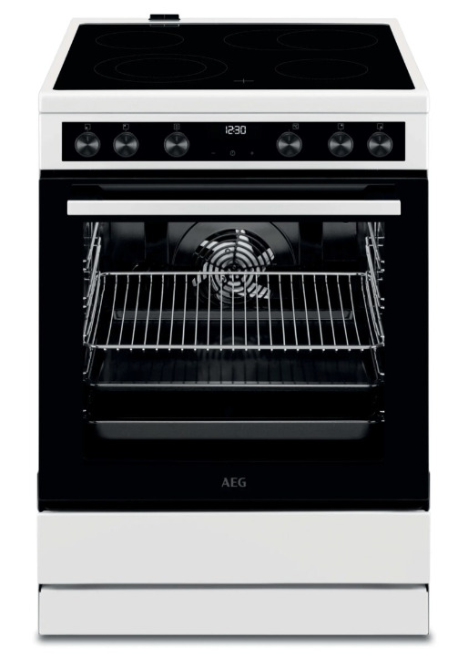 AEG CCB644OCBW cooker Freestanding cooker Electric Ceramic hob White, Black – image 1