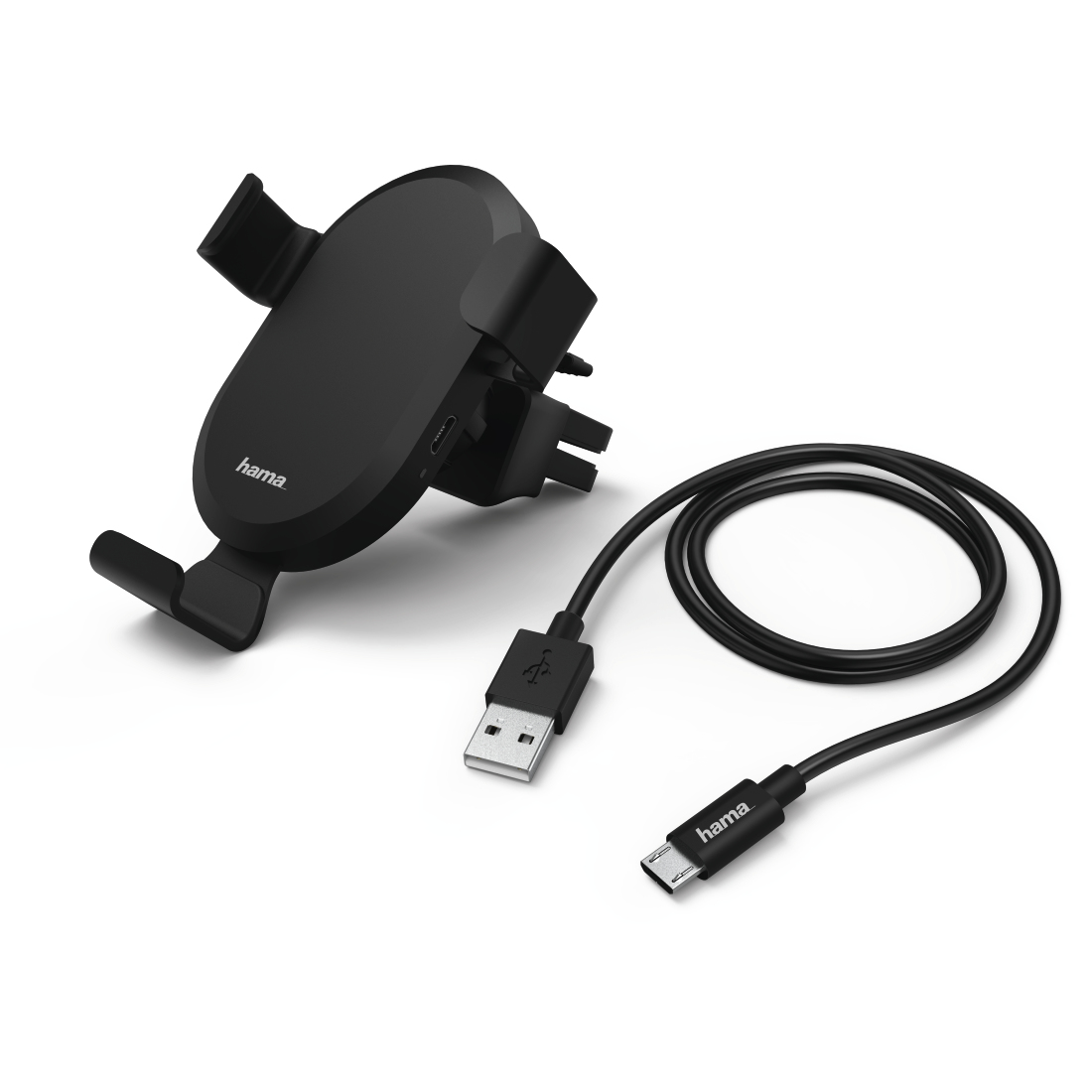 Hama QI-FC10C Mobile phone, Smartphone Black USB Wireless charging Fast charging Auto