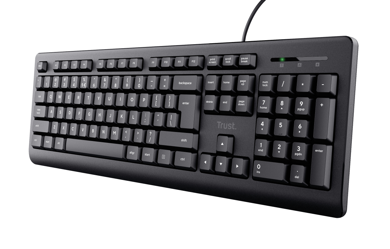 Trust 24905 keyboard Office USB Portuguese Black