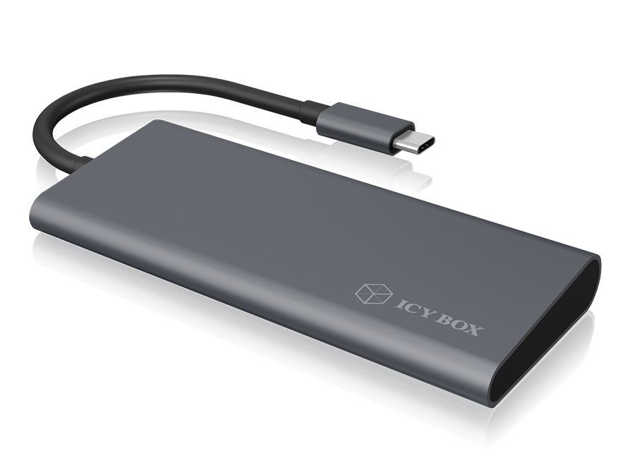 ICY BOX IB-DK4022-CPD Wired USB 3.2 Gen 1 (3.1 Gen 1) Type-C Anthracite, Black – image 4